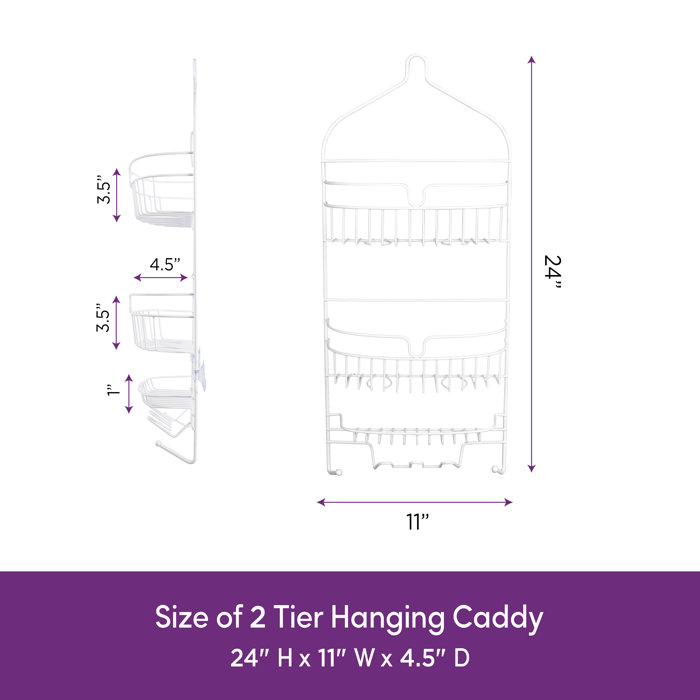 Wayfair Basics® Betio Large 3Tier RustResistant Metal Hanging Shower